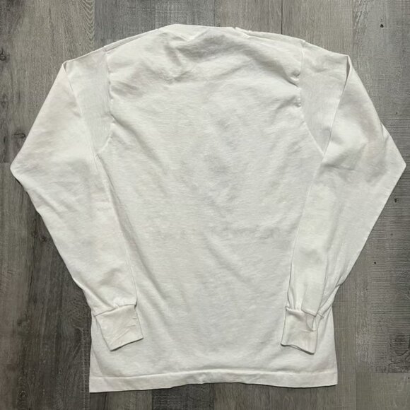 VTG German Shepherd T Shirt White Long Sleeve 90s "I Love My Human" Dog Puppy M - Picture 2 of 4